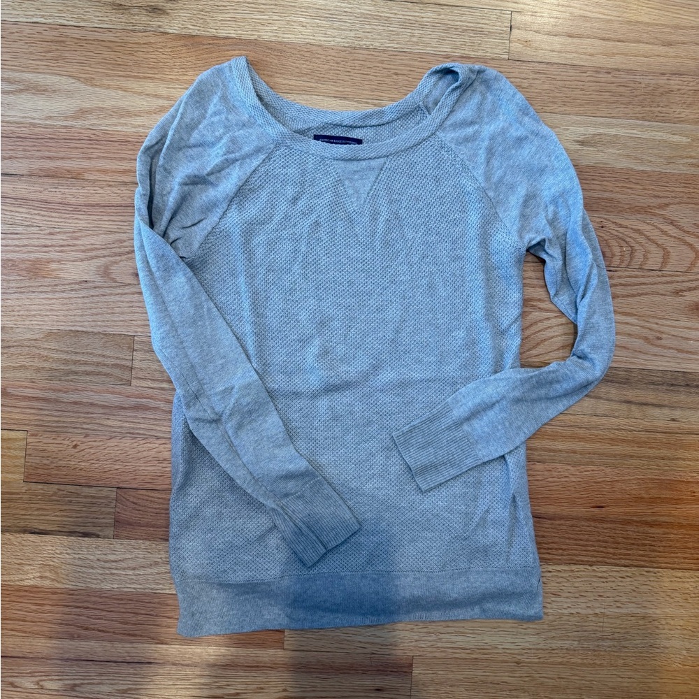 American Eagle Outfitters Taupe Long Sleeve Top